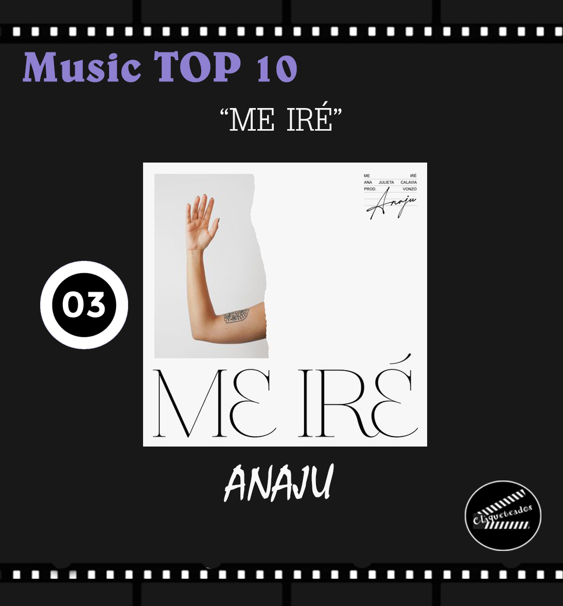 deondanews's tweet photo. En el top 3 🥉 (=) tenemos a... @anaju_ con "Me iré" !! Pero ella no se va, no. Se queda y en muy buena posición! Más de 2200 votos!
¿Habéis visto que se vienen cositas nuevas pronto? ¡Ojito!
#Anaju #Meire #SonyMusicSpain #Musica
Videoclip: https://t.co/DGNrtoea1o https://t.co/GakHzseMjR