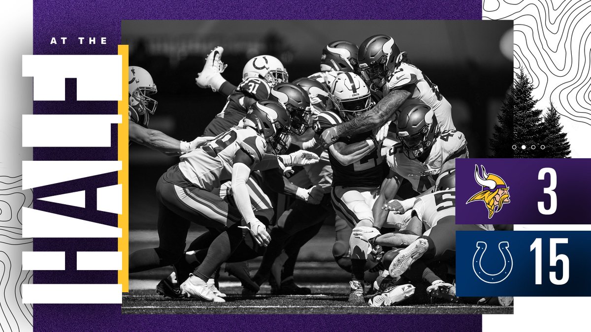 Vikings's tweet photo. At the half. https://t.co/ZQTdQBaC6c