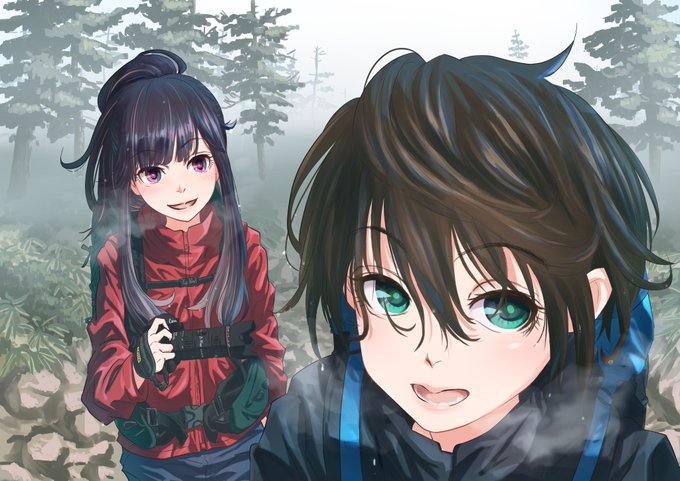 「はー...ガスってばっかでテンション上がんないね」
「そう?私は(一緒に歩くなら)こういうの好きだよ?」
 
※ガスる:山の上で雲や霧の中に入ること。景色が見えなくなるので登山者は基本的にガスを嫌う。まれにそうでない人もいる。
#オリジナル #登山 #みちのぼる 