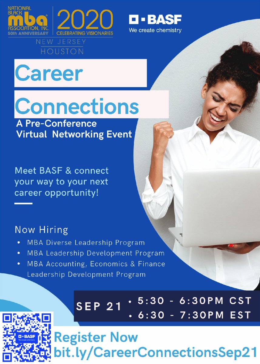 NJBlackMBA's tweet photo. BASF "Career Connections" Event - 9.21.20 https://t.co/fSFQb4tiSd https://t.co/sKSr2I0sZy