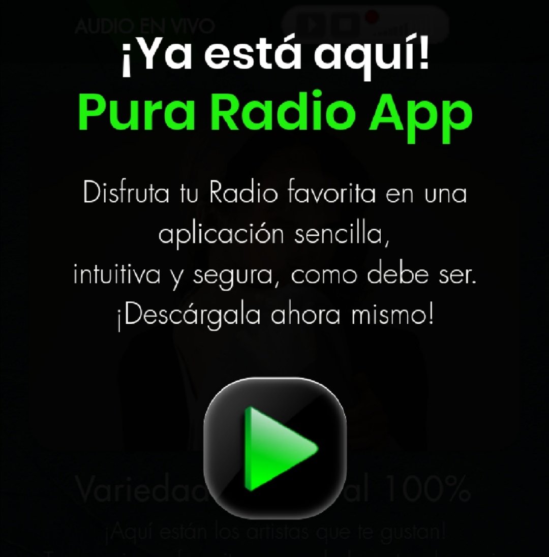 pura_radio_col's tweet photo. Instala ahora misma la #PuraRadioApp y disfruta tu música sin complicaciones, como debe ser... 😎
📲 https://t.co/5RHNE2j93h

#PuraRadioCol #TuMusicaSiempre #SoloExitos #Reto15 #RadioOnLine #FelizDomingo https://t.co/ZZVae9ctxO