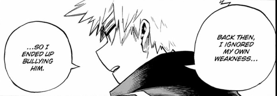 That just means that Bakugou did some self reflection, looked back at his past actions and acknowledged that what he did was wrong. He was honest with himself.He took a good look at himself and said “I have to make it up to Deku”