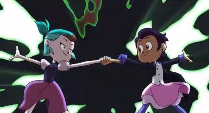 -Luz was so kind and sweet to Amity, She fell in love-Took Amity's place of defeating Grom, so Luz would have to face her fears instead of Amity-Took on most of her fears that popped up-HAD A GAY AF DANCE ON DISNEY CHANNEL, BLOWING UP GROM INTO HUNDREDS OF CHUNKS!!!+