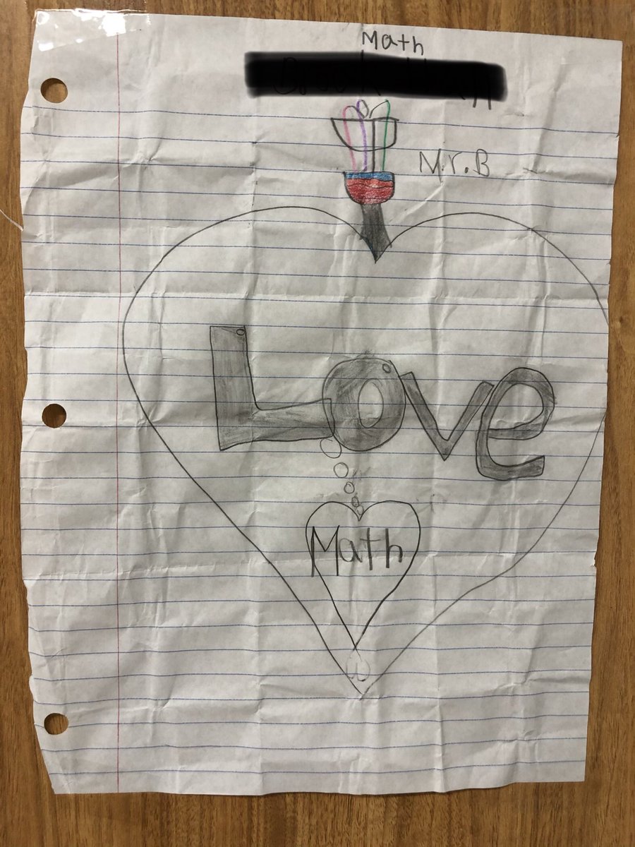 If I ever forget the “why” I do it, one of my students slipped me this folded up note late on a Friday afternoon. I now have this reminder next to my desk.