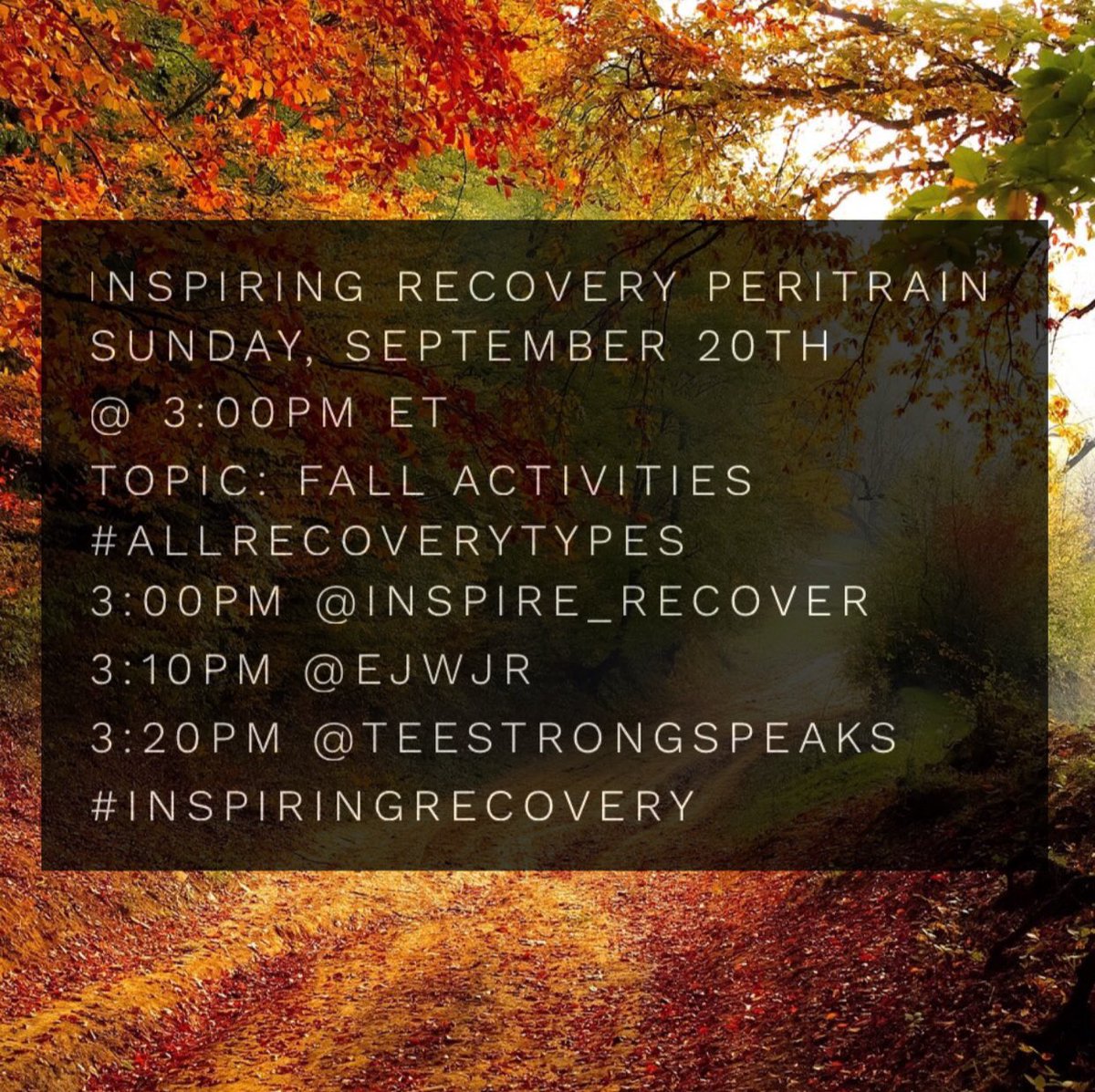 #recovery #periscope #inspiringrecovery #healing #allrecoverytypes