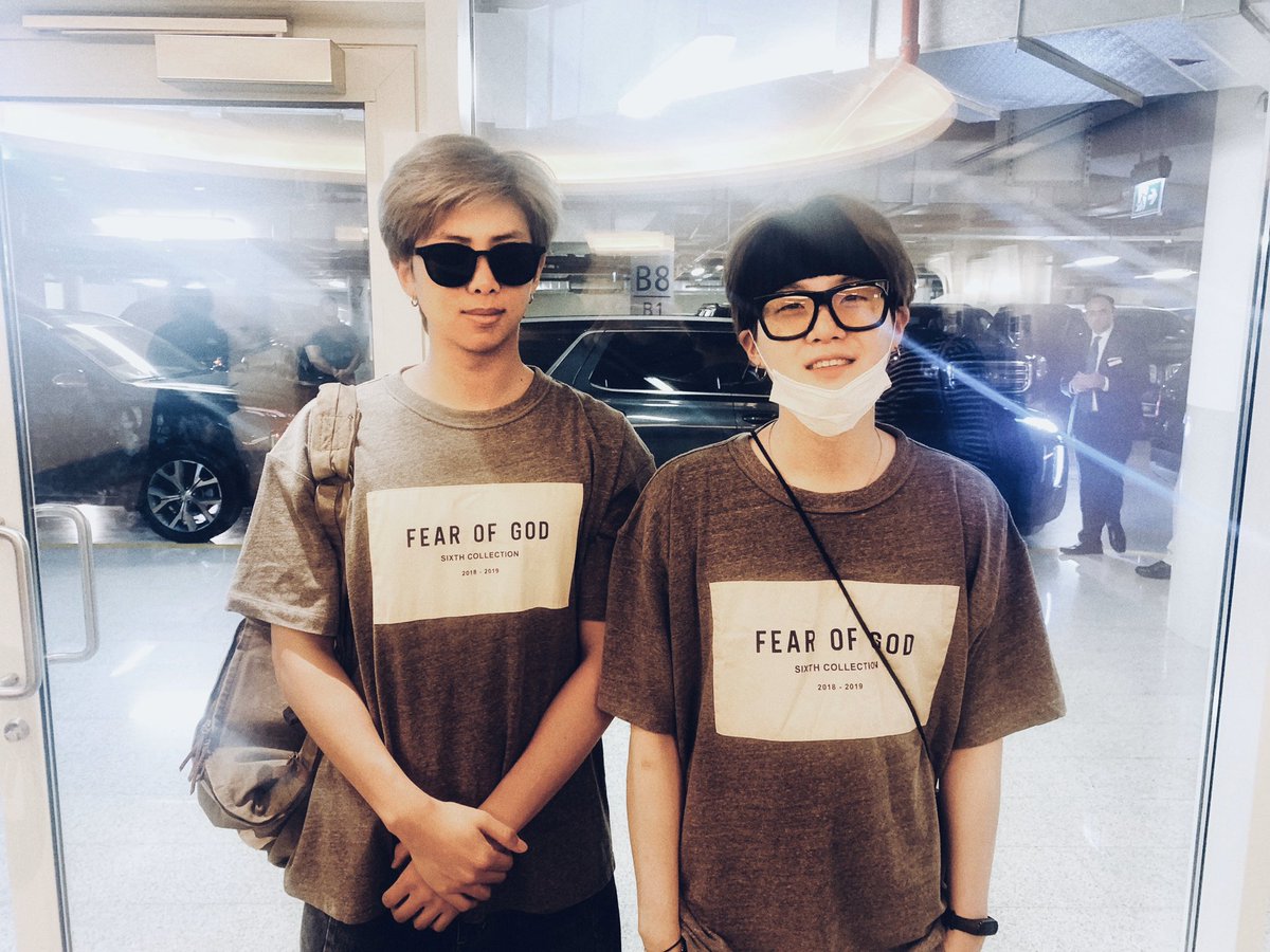 Namgi and their matching shirts. (there are so many but I can't find the pictures rn) https://twitter.com/BTS_twt/status/1209325403661144064?s=19