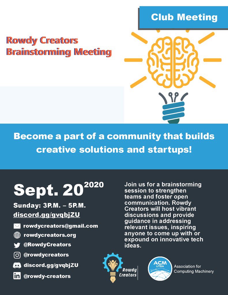 Hi guys! Join us today @ 3pm for our brainstorm meeting on our Discord:  discord.gg/gvqbjZU

See you there!