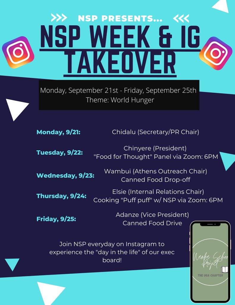 UgaNsp's tweet photo. Tune in starting tomorrow for our first official NSP week and IG Takeover!!!! https://t.co/dbPvP5lxQ6