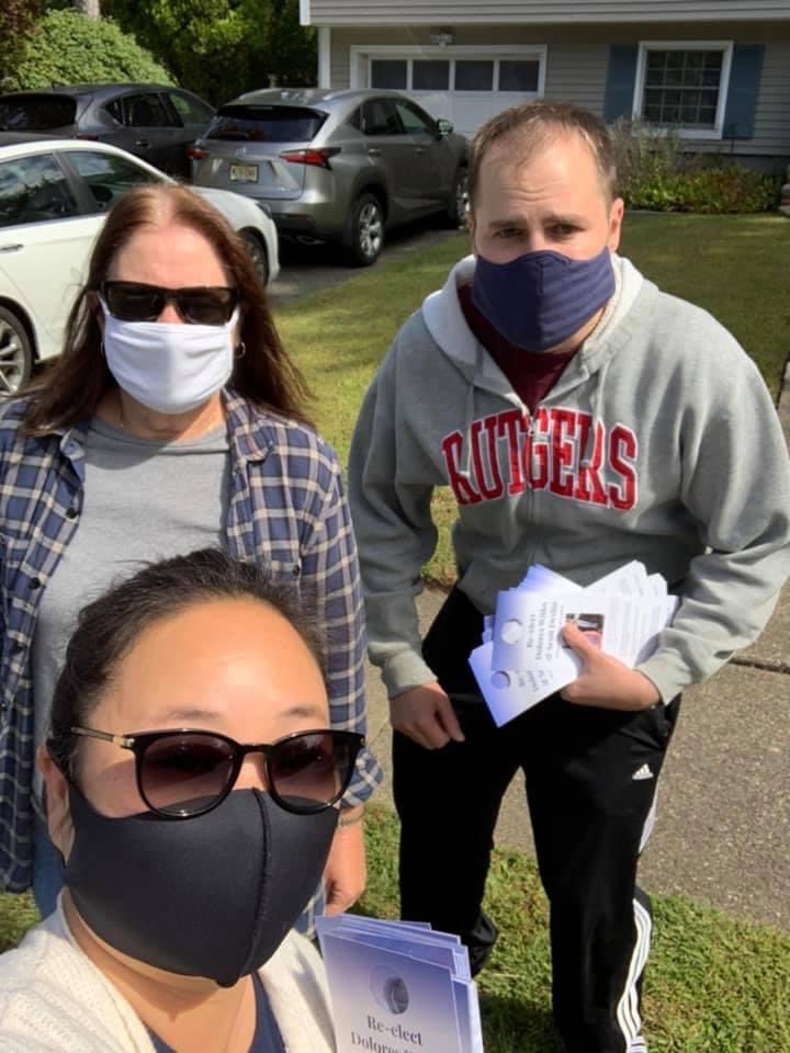 closterdemocrat's tweet photo. If you see us walking around today-  we are safely leaving literature on your door handle about Scott Devlin &amp; Dolores Witko &amp; engaging in socially distanced conversation with our neighbors to ask for your support. #democratsforclostercouncil #devlinandwitkoforclostercouncil https://t.co/veClCLaMWW