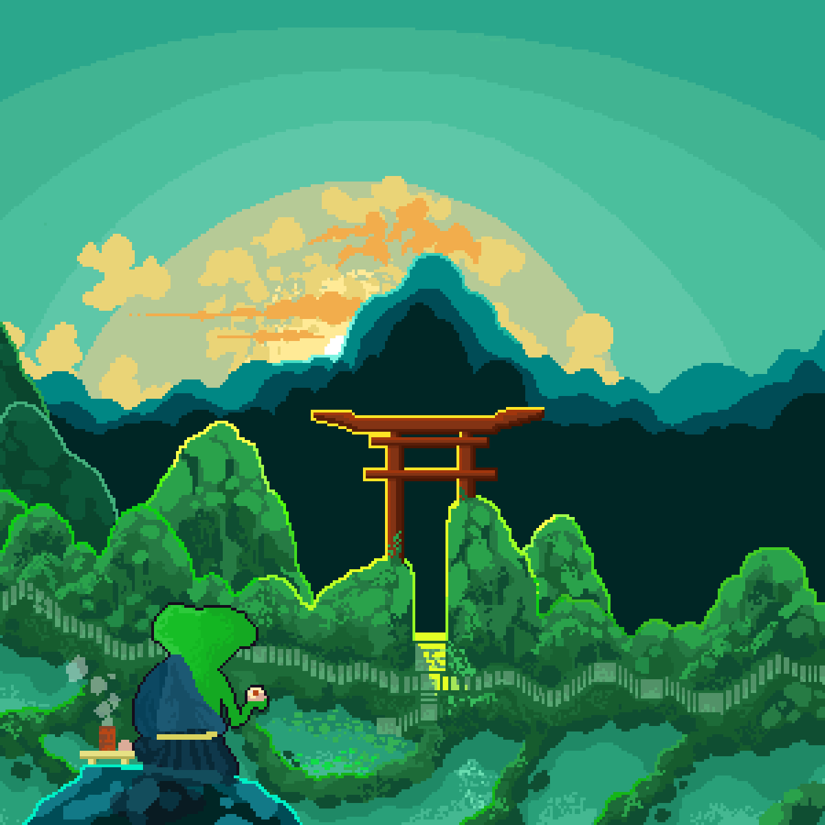 Dream8bit's tweet photo. Morning with tea

#pixelart #aseprite https://t.co/IUQINNb0QU