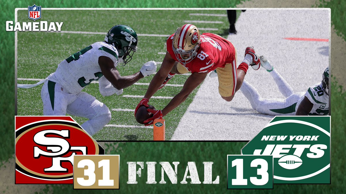 Big day for @49ers & Co. behind @JR86's two-touchdown performance 💪 #SFvsNYJ