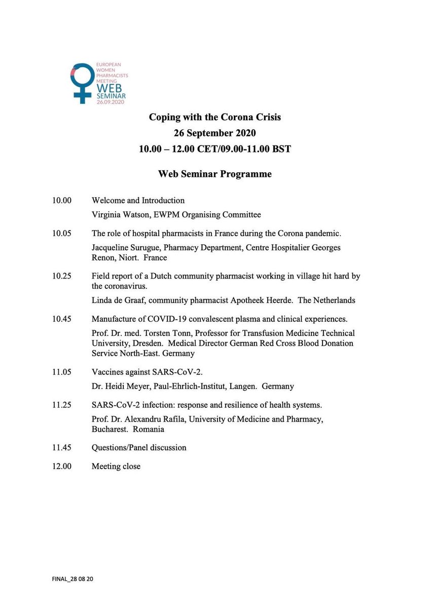 Only six days until our Web Seminar. 
You can still register! 
vaaoe.at/events/detail/…
A link to the Web Seminar will be sent to all registered participants by e-Mail on Thursday 24. september.
