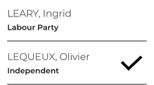 OTaieri's tweet photo. Waiheke, an Island punching above its weight. In the Independent beige corner, Olivier Lequeux, a true @Taieri / @Dunedin lover. In the RED corner, Ingrid Leary. An opportunist. Fly in Fly out (FiFo) politician. 

https://t.co/VGryNsv68d https://t.co/iQzaqq4oj6