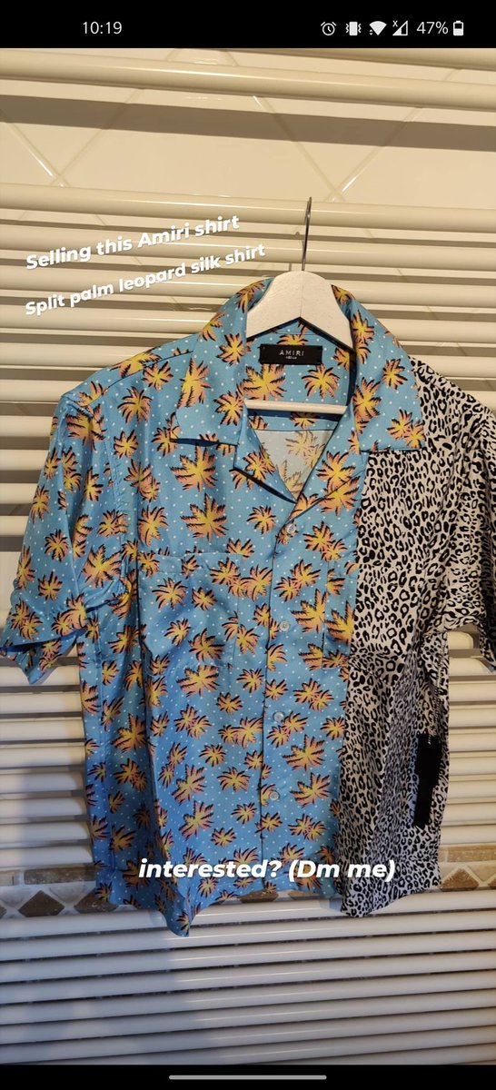 DielenSander's tweet photo. Selling this Amiri shirt
Interested? Dm me
Retweet= good fortune https://t.co/dD8TecgfZa