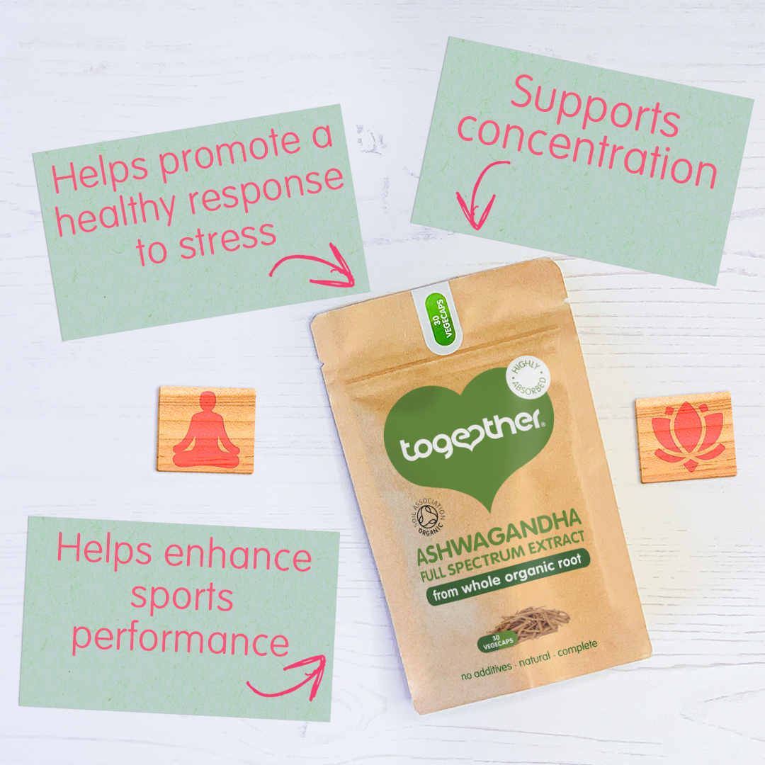 A S H W A G A N D H A. 🌿 A mind-nourishing herb.

It helps to manage our in-built stress management system, by stabilising our cortisol &amp; blood sugar levels, promoting a healthy response to stress.

Learn more 👉 togetherhealth.co.uk/collections/su…

#ashwagandha #stressrelief