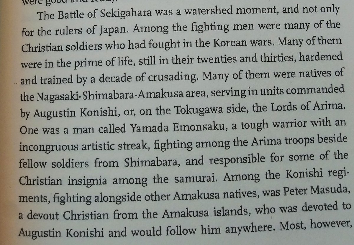 The battle of Sekigahara, the Christians who fought on both sides many veterans of the invasion of Korea. The death of Kirishitan Daimyo Konishi Yukinaga after the betrayal of certain lords against Ishida Mitsunari. The battle would be the deathkneel for the conversion of Japan