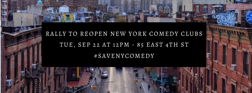 QEDAstoria's tweet photo. NY COMEDY COMMUNITY!

There will be a press conference tomorrow (Tues 9/22) at 12pm in front of @NewYorkComedy, at 85 E. 4th St. 

JOIN US IN PERSON &amp; demand NY State address the plight of comedy clubs &amp; small arts venues!

WE NEED A PLAN!
 
Watch LIVE: https://t.co/2s9eSesrfD https://t.co/DbIooOqWQv