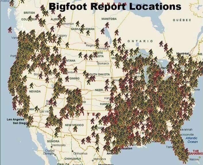 LetsGetHaunted On Twitter Map Of Big Foot Sightings Vs Map Of IHOPs EiZ75evU4AAPAtU Large