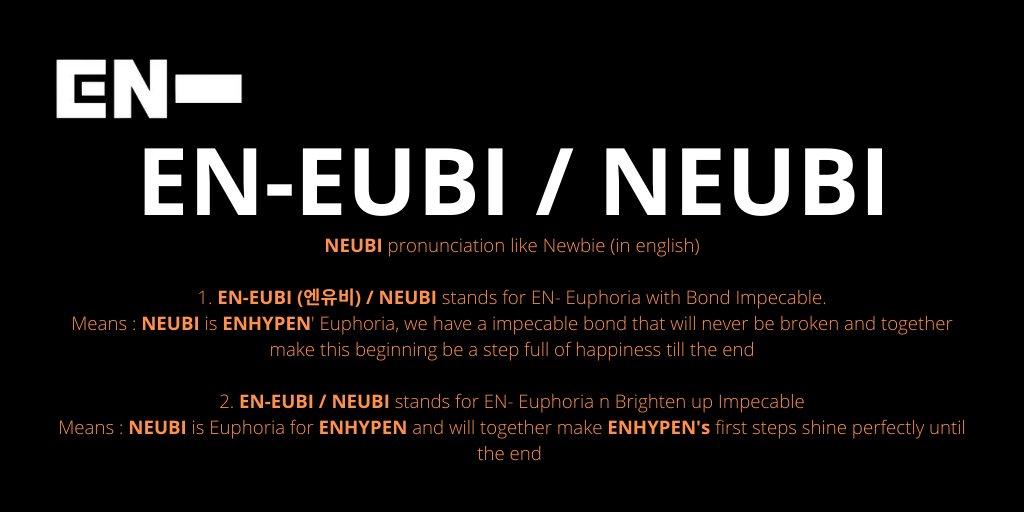[ #ENHYPEN FAN CLUB NAME SUBMISSIONS THREAD]Here are 4 of the names you guys submitted to our tracker!E.N. (애인)EGGIESEN-amourEN-EUBI / NEUBI @ENHYPEN @ENHYPEN_members #엔하이픈 #ENHYPEN_FandomName