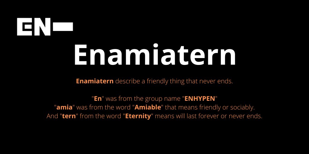 [ #ENHYPEN FAN CLUB NAME SUBMISSIONS THREAD]Here are 4 of the names you guys submitted to our tracker!EN-JOYEnamiaternENCIRCLEENDARI @ENHYPEN @ENHYPEN_members #엔하이픈 #ENHYPEN_FandomName