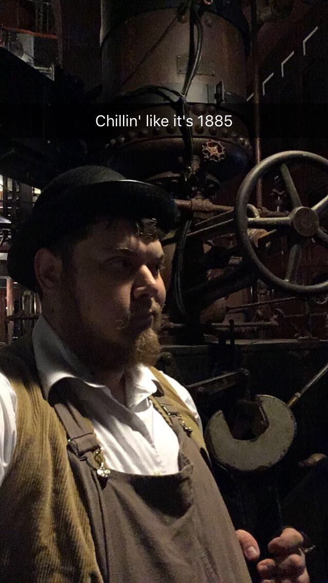 It’s no surprise that when there’s a call for someone to do reenactment work as an 19th-early 20th century worker, I grab my bowler off the hat rack as I run for the car.Period appropriate in more ways than one!