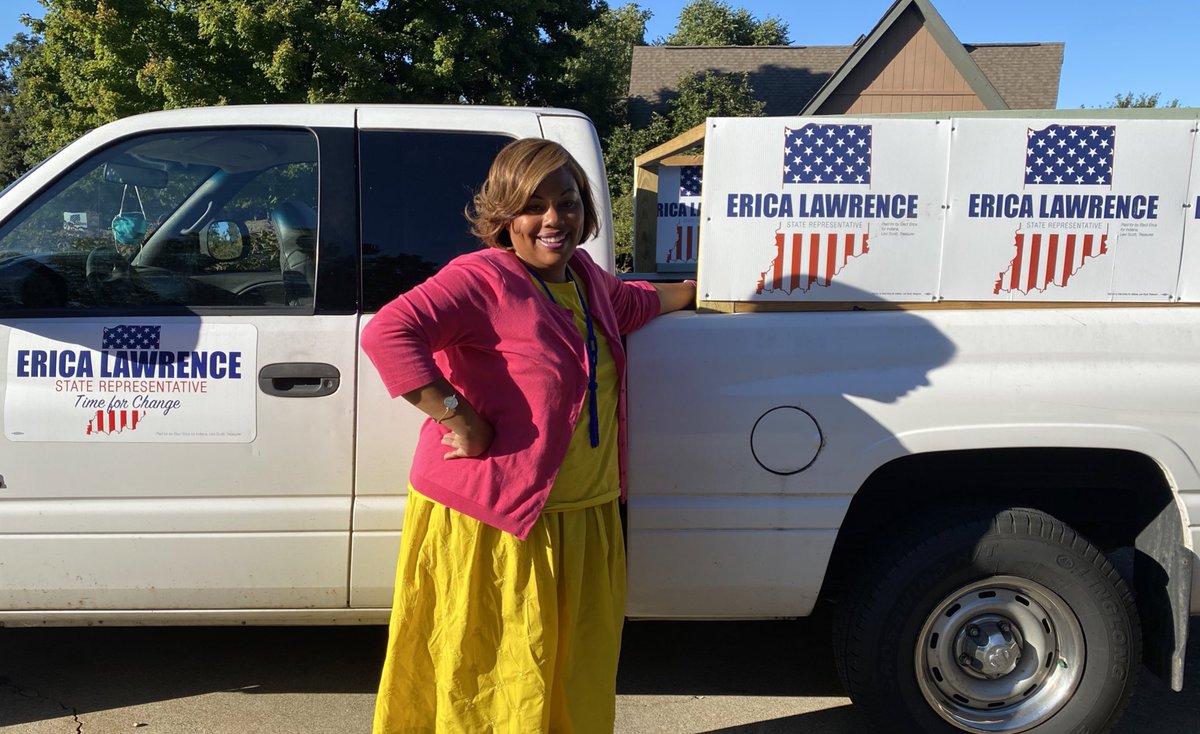 My dad’s truck is all in!! Erica Lawrence for Indiana House of Representatives, District 72!! <a href="/floyddems/">Floyddems</a> <a href="/ISTAmembers/">Indiana State Teachers Association (ISTA)</a> <a href="/indianahsdems/">Indiana HS Democrats</a> <a href="/ChalkbeatIN/">Chalkbeat Indiana</a>