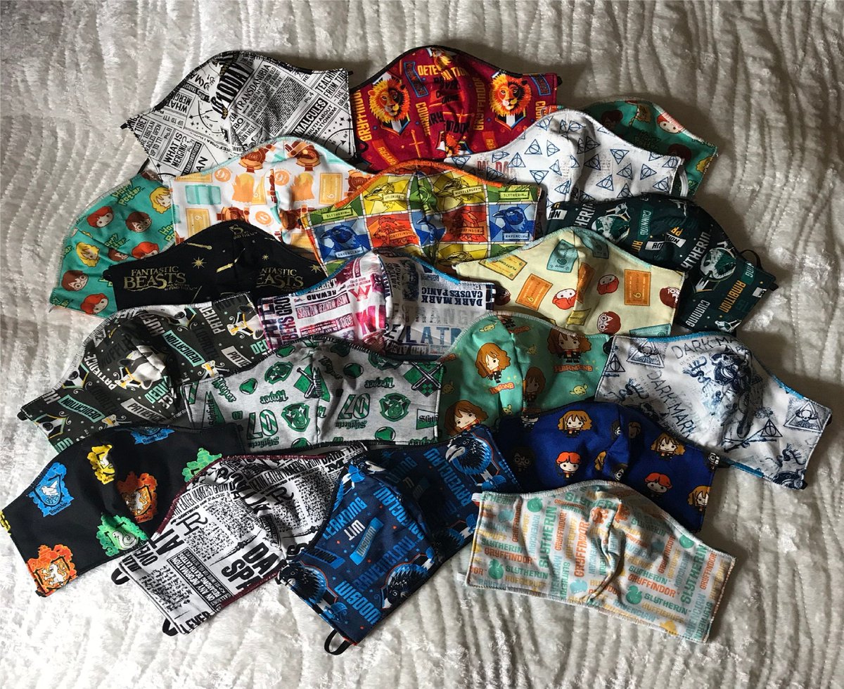 thisMadnessIC's tweet image. HP World #etsy shop: 3-Layer Assorted Harry Potter World Variety of 7-Handmade Face Mask/Covering with Elastic etsy.me/2RQ3iHj #prewashed #presanitized #facecoverings #varietyfacecovers #assortedfacecovers #harrypotter #darkmark #platform93qrtrs #wizardingworld