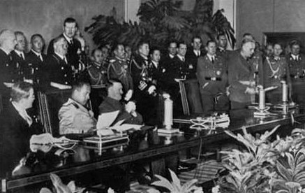 On this day in 1940, Italy, Japan and Nazi Germany sign the Tripartite Pact. The signatories declare that the ultimate objective of their alliance is 'world peace.'