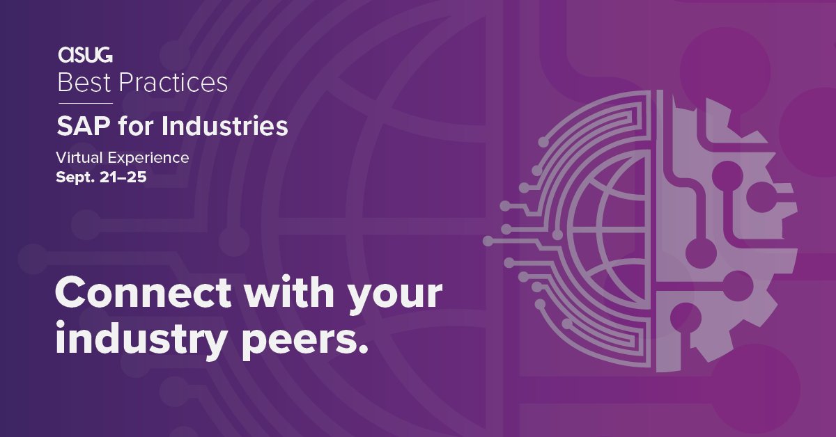 sapforutilities's tweet photo. Are you ready to master disruption and embrace new industry norms? Join us tomorrow to kick off the #ASUGBestPractices virtual experience! 💪 
Learn more 👉 https://t.co/sbdUKdusaP

#SAP #ASUG #ASUGUTL #utilities https://t.co/gjzLaslAQu