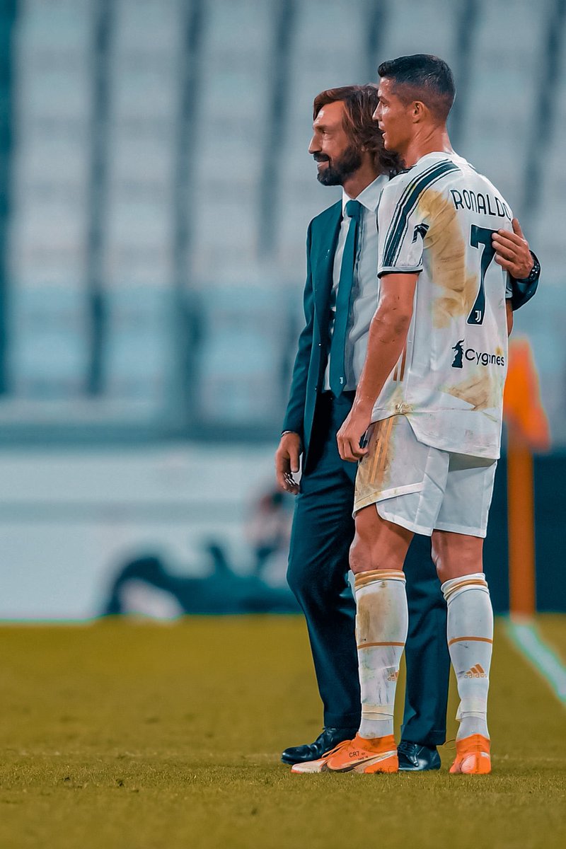 totalcristiano's tweet photo. The start of a new chapter. 

Cristiano Ronaldo &amp; Mister Pirlo. https://t.co/8h3VNiWWlj