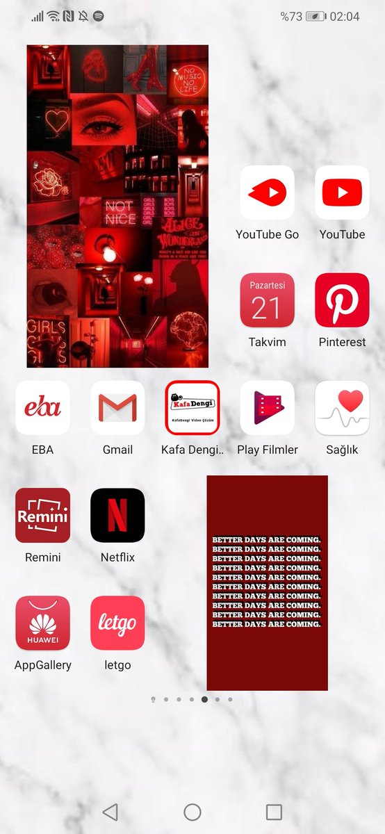 aycanyanacfc4's tweet photo. Androide böyle yaptım wpdöepdllee anca bu kadar #ios14homescreen https://t.co/NsPr986frz