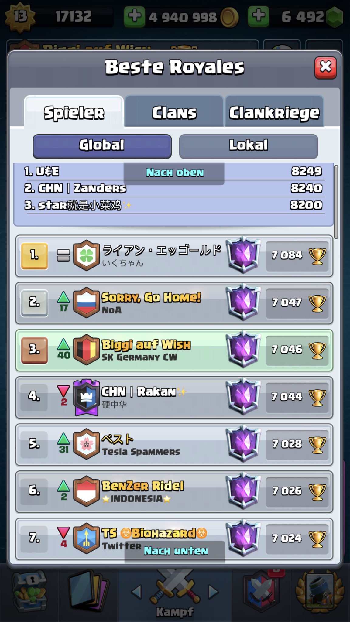 FlobbyCr on X: Top 3 Global with 3 new self-made Decks🔥 1. Golem Fisher  Zappies 2. Golem Fisher Bomber 3. Royal Giant Fisher Zappies I think  Zappies are one of the most