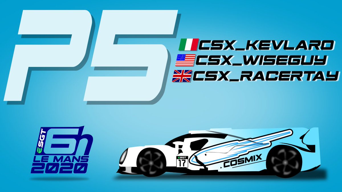 CosmixRacing's tweet photo. 🎉RESULTS🎉

The 6 hours are over, and @WiseGuy025 was able to hold onto P5 with a very solid stint!

Congratulations to @VDBYTX3_PS4, @ERM_Esports, @phoenix7racing &amp; @MotosportsApex for P1-4 respectively; and thanks again to everyone @EsgtOfficial for organising

#GTSport | #csx https://t.co/dRPUt7SAsi
