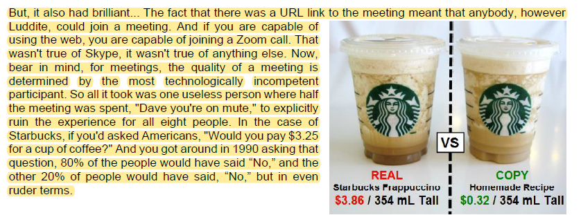 6/ Pretty interesting set of examples why better, faster, cheaper may not always be the "good or true" ideaRed Bull, Zoom, Starbucks, Amazon Prime, Dyson, Five Guys