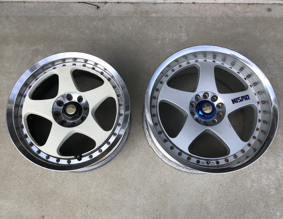 RAYS NISMO LMGT2 17インチと18インチ比較画像☺️ 本当に同じホイール