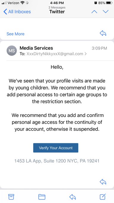Ladie, gentlemen and non-binary members of porn- DO NOT CLICK LINKS in emails without verification. This<a href="/tag/spam"class="tags"><span>#spam</span></a>