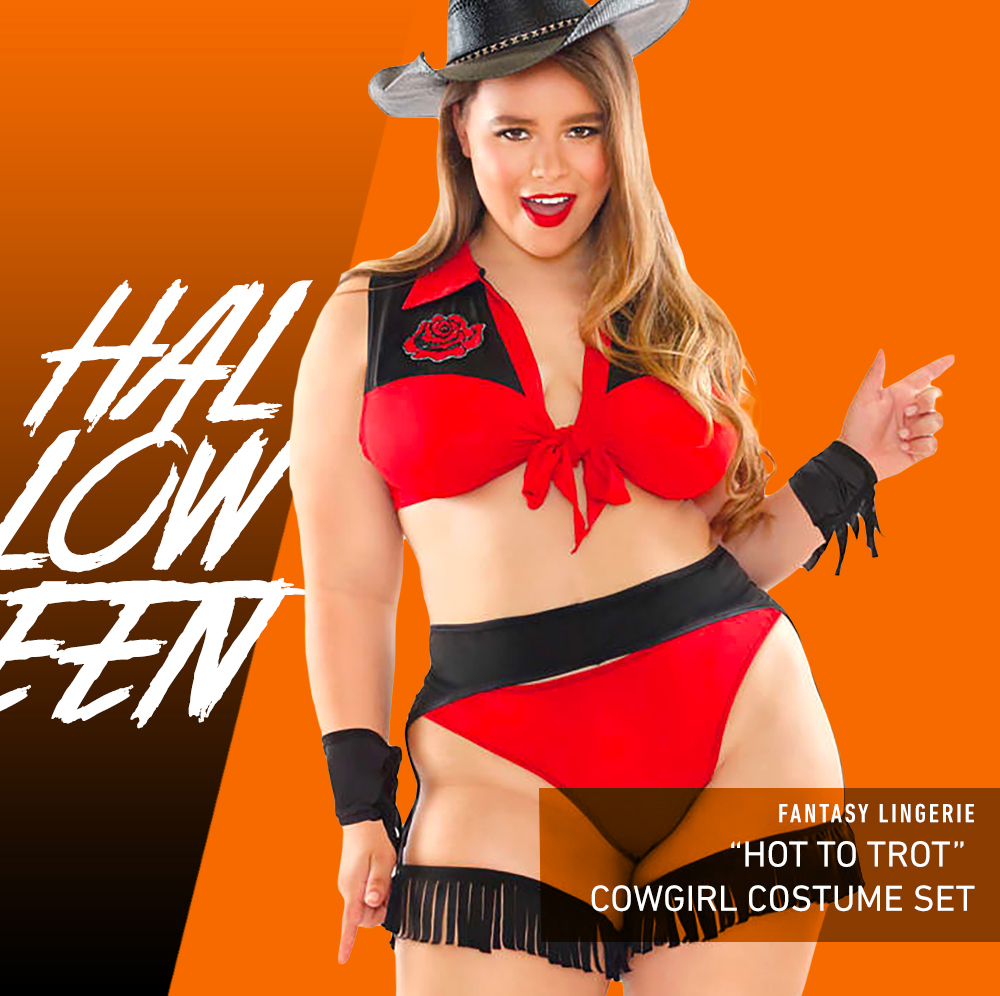 😈😈😈Halloween is coming up in just a few weeks + we've got EVERYTHING you need to make your Halloween Fantasy come true! Follow @the.love.experts for Safe + Sexy Halloween Ideas! This sexy Cowgirl costume is a fun way to make it sexy and cute.