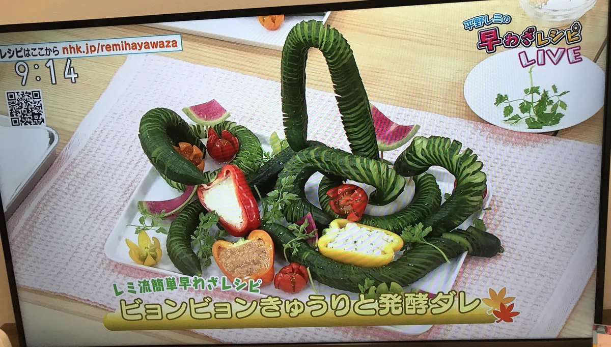 平野レミさんが作ったびょんびょんきゅうりが？まるでジェットコースターｗｗ