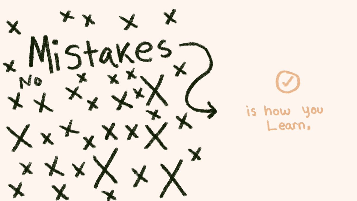 Mistakes are part of the process. Learn by doing.