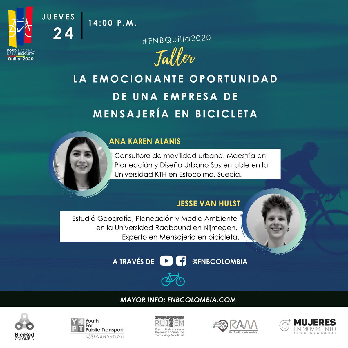 La leyenda cuenta que la bici y la mensajería tuvieron un final feliz... Si crees que se puede llegar al Niagara en Bicicleta, entonces este taller es para ti! 🇨🇴🚴🏻‍♀️🚴🏽🔜 #VamosaTiraPedal 🎉