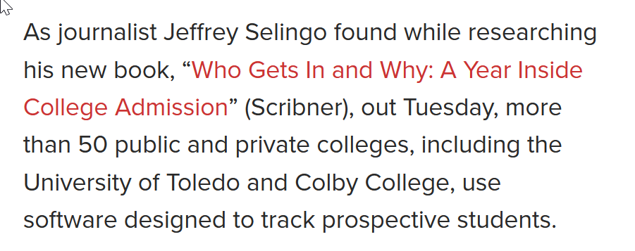 More than 50 is technically accurate. But it's probably actually more like 1500. Still, of course, the reality is that it only matters at 50 at most, and--no offense intended--University of Toledo is probably not one of them.