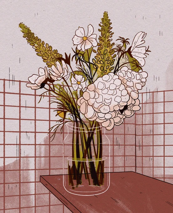 drew some flowers for you today ☀️? 