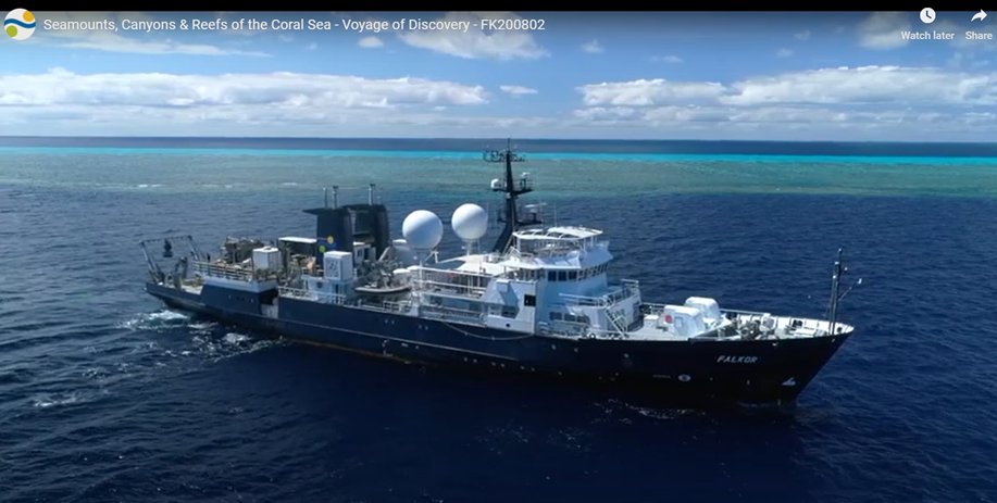 The next @Seds_Online webinar, by @mardi_mcneil, will be presented 'live' from the RV Falkor heading out towards the #GreatBarrierReef! Get the date (30th Sept) and time (9 am UK) in your diary! @QUTSciEng @GRGusyd #georeefs @CarbonateForum @sedimentology #carbonate @SchmidtOcean