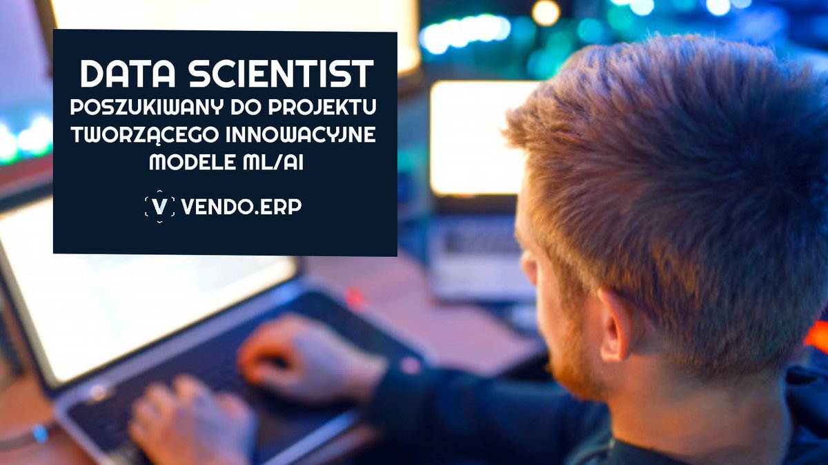 ErpVendo's tweet photo. Data Scientist poszukiwany do projektu tworzącego innowacyjne modele #MachineLearning/#AI
Nie masz dużego doświadczenia, ale znasz komponenty dostarczane do AI/ML przez Microsoft? To ta praca jest dla Ciebie! Poznaj wymagania https://t.co/IW7vAG1W5b 

#ERP #ArtificialIntelligence https://t.co/IidoO1E2vR