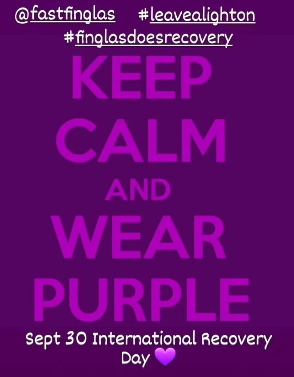 FastFinglas's tweet photo. International Recovery Day September 30th
Wear Purple π
#finglasdoesrecovery #RecoveryMonth2020
#leavealighton https://t.co/XkHhGlV5Fi