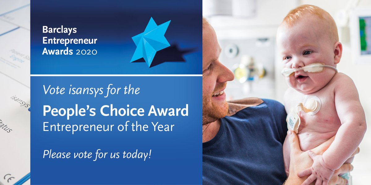 Amazing news for the whole team at Isansys – We have been named as a finalist for Barclays People’s Choice Award. Please vote for us here: na.eventscloud.com/ehome/peoplesc… Winners to be announced on Nov 26th. @BarclaysEntpr #BarclaysEntprAward