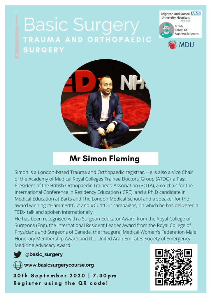 basic_surgery's tweet image. Make sure to sign up to our T&amp;amp;O webinar this Wednesday!

Check out basicsurgerycourse.org for more info