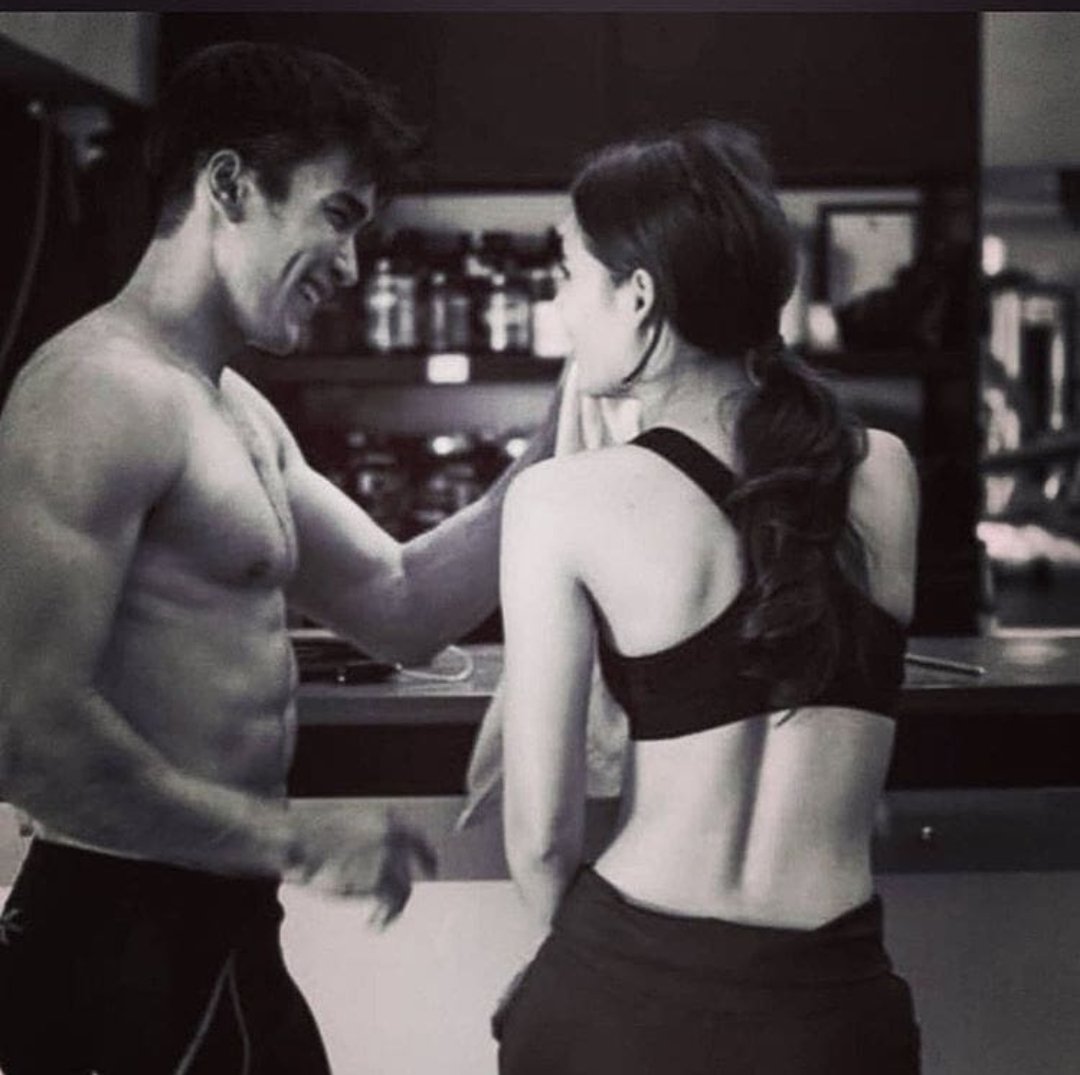 Working out is fun and fulfilling with the right attitude, discipline and....partner Couple who works put together stays hot together  #nadechyaya  #ณเดชน์  #nadech  #kugimiyas