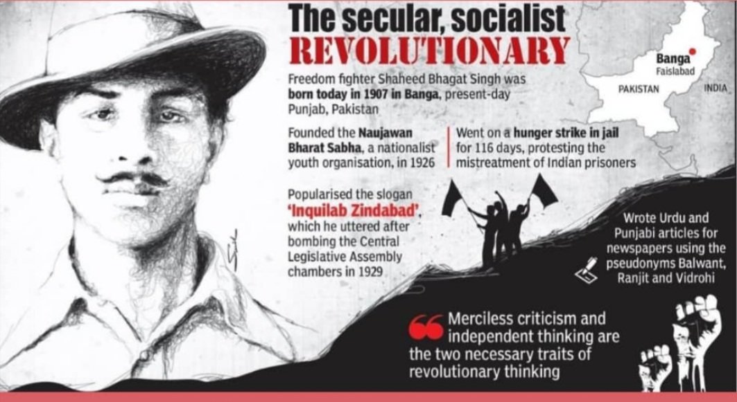 akshaykantsingh's tweet image. #shaheedbhagatsingh #BhagatsinghJayanti #BhagatSinghBirthAnniversary #Bhagat_Singh @GautamGambhir
 @myogiadityanath @ajaydevgn 
He was not just a man but an ideal or an ideology.  
If deaf is to be heard then the sound should be very loud