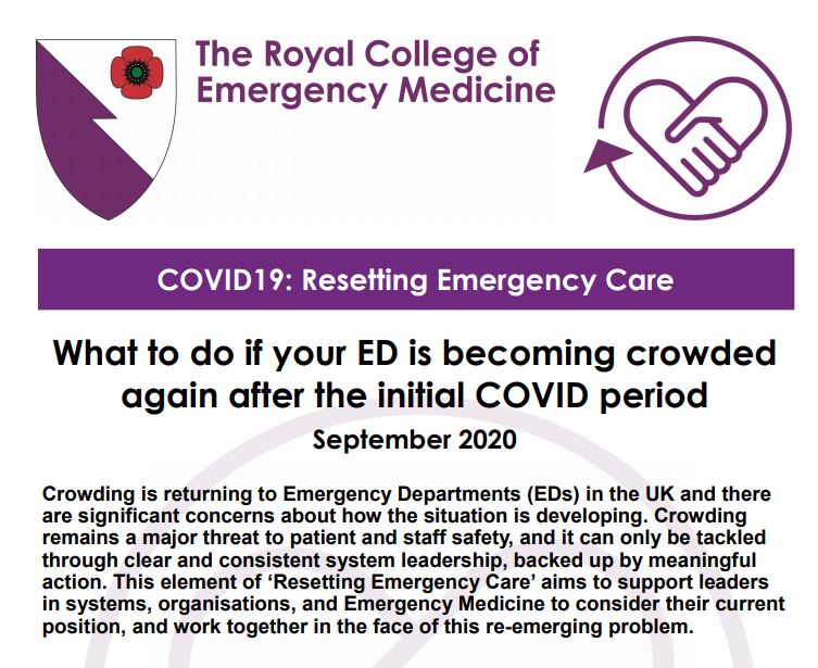 ECISTNetwork's tweet photo. What to do if your ED is becoming crowded again after the initial COVID period

New guidance from @RCollEM 
https://t.co/B64GOMqgZ1 https://t.co/L47pYUrAPb